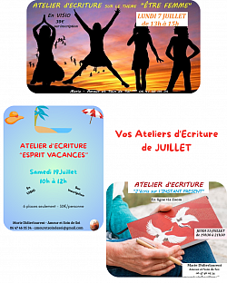 Ateliers d'écriture JUILLET 2025