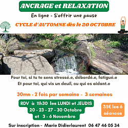 ANCRAGE et RELAXATION - OCTOBRE/NOVEMBRE 2025