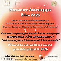 Bilan astro 2025 - préparer son année 2026